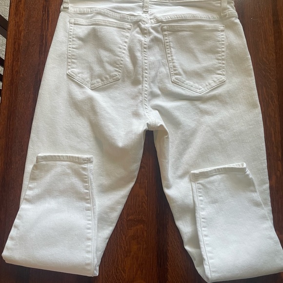 JCrew white jeans Sz 32 petite. 9inch high rise toothpick. - Picture 7 of 7
